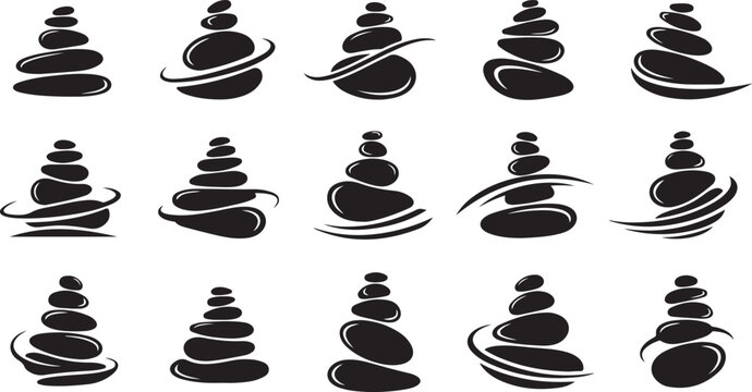 Abstract vector graphic with grayscale tones and a distinct silhouette