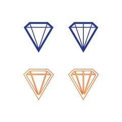 Diamond and Jewel design vector Logo Template symbol