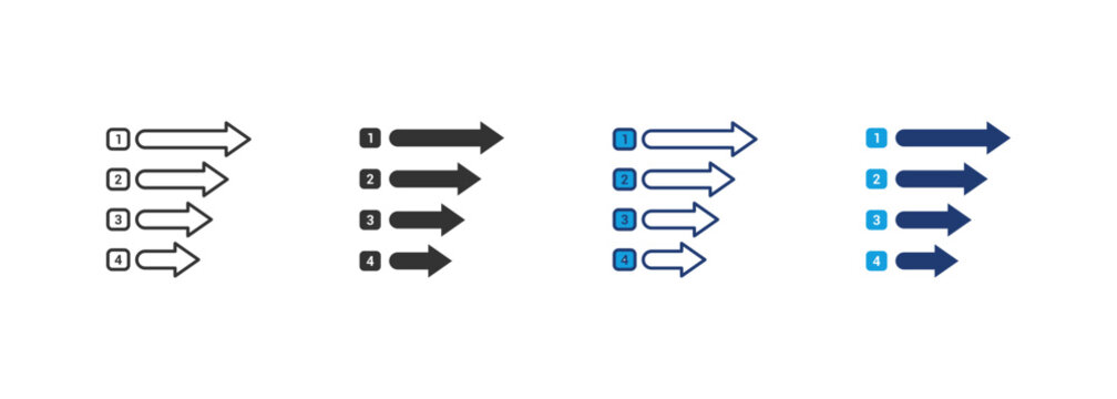 Set Priorities Icon Set Multiple Style Collection