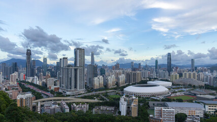 Shenzhen Luohu District Skyline Rise - Modern Urban Cluster at Dusk © QuachVan