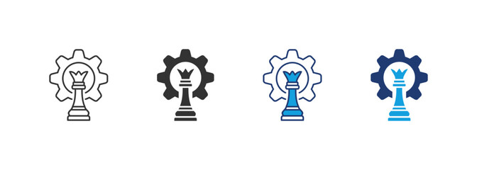 Strategic Icon Set Multiple Style Collection