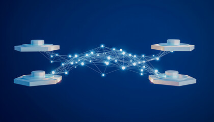 Neural Bridge Network Background for AI Startup Website Hero Header