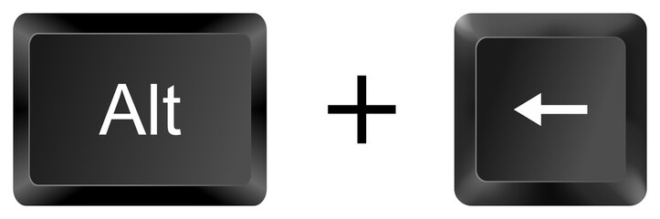 A close-up view of computer keyboard keys on a black background