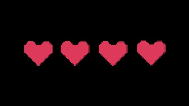 heart pixel art 8 bit animation