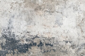 Distressed Metal Surface with Peeling White Paint and Dark Patches Creates an Abstract Textured Background With Rough Edges