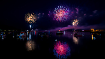 New Year Fireworks and Glitter Celebration for Happy New Year