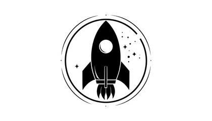 Abstract image of a dark circle with tiny light dots and faint lines