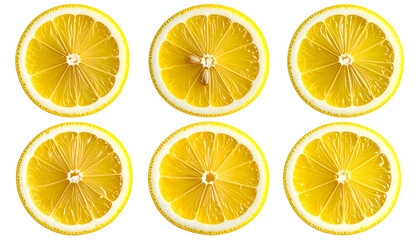 Sliced citrus fruit arranged in a symmetrical pattern, showcasing juicy segments