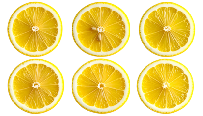 Sliced citrus fruit arranged in a symmetrical pattern, showcasing juicy segments