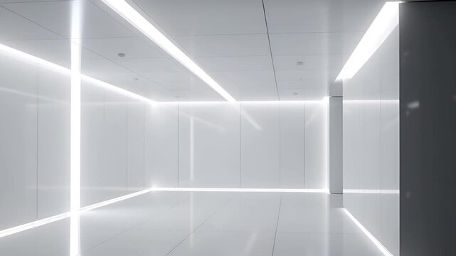 ミニマルな建築空間に柔らかな光のラインが静かに動く背景映像。
ホワイトと淡いグレーを基調としたクリーンなコーポレート表現。
