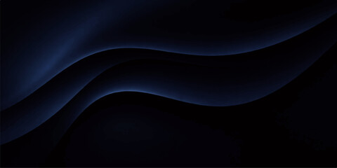 Abstract dark background featuring flowing blue smoke waves and digital fractal lines creates a motion design texture with a swirling energy pattern for a modern artistic backdrop