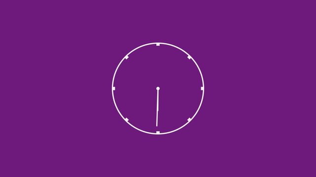 clock icon animation on a pink background;with 4k video animation.