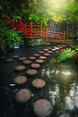 Beautiful Monte Palace Tropical Gardens in Funchal, Madeira Island
