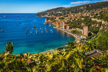 Villefranche sur Mer view from the hill, France