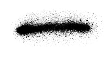 An amorphous black splotch with a spray paint effect. Features a dense, dark core that fades into a fine, grainy mist with soft, irregular edges.  © Yvone