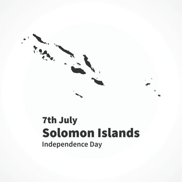 solomon islands map illustration on white background