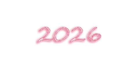 Pink Balloon Font 2026 on White Background