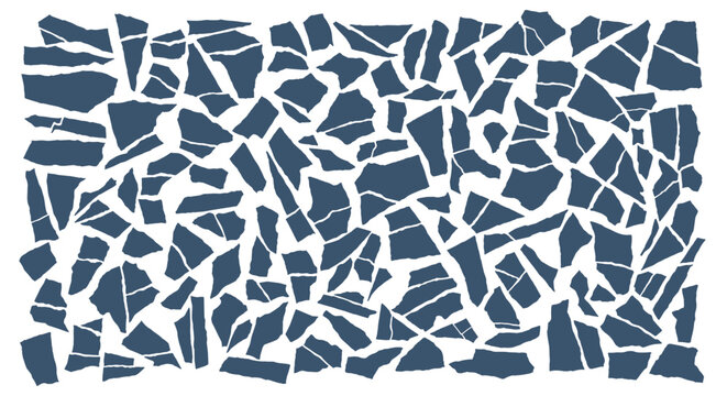 An abstract background or texture featuring a pattern of dark blue shattered pieces resembling broken glass or mosaic tiles.