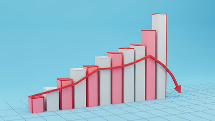 Growing graph with red line