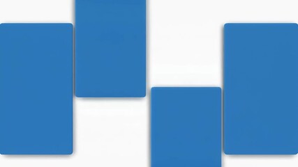 Abstract Blue Vertical Panels Sliding Transition, Geometric Motion Graphics Background on White