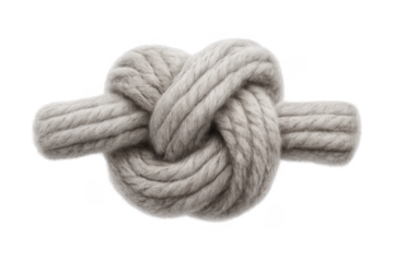 Gray fluffy knot creating a strong symbol bond