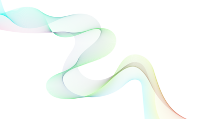 Vibrant digital wave: a dynamic abstract flow of gradient colors on a transparent background