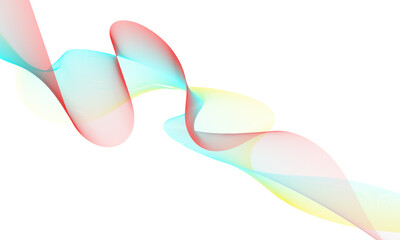 Vibrant digital wave: a dynamic abstract flow of gradient colors on a transparent background