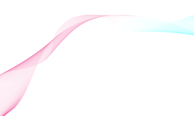 Vibrant digital wave: a dynamic abstract flow of gradient colors on a transparent background