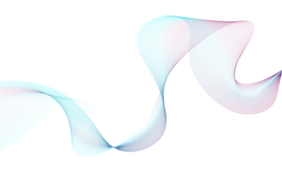 Vibrant digital wave: a dynamic abstract flow of gradient colors on a transparent background