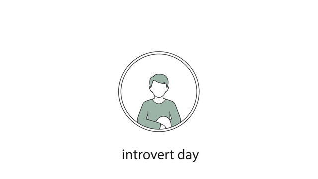 Illustration of an introvert wearing a headset sitting next to a coworker at a desk with a computer and plant in a simple office setting.