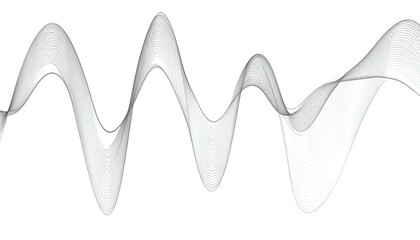 A flowing, undulating waveform pattern in white against a black background