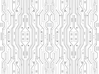 Geometric background and high tech circuit board connection system