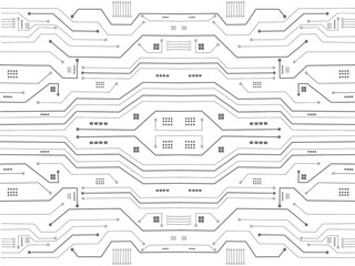 Geometric background and high tech circuit board connection system