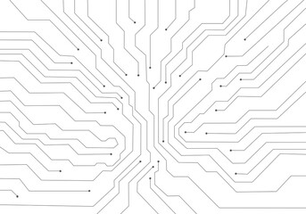 Geometric background and high tech circuit board connection system