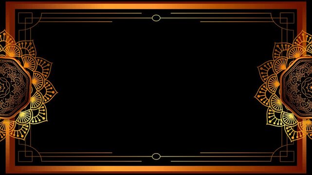 vintage background with frame and floral ornament