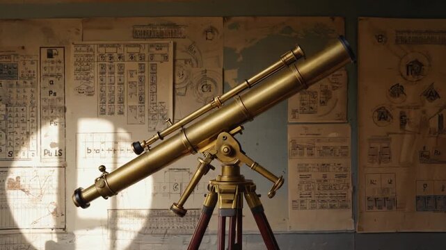 Telescope in astronomy class.