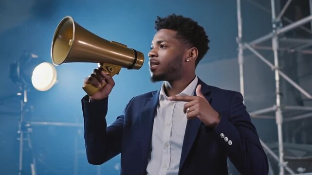 Film director with a megaphone.