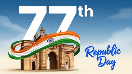 Celebrating 77th republic day of india with patriotic fervor and national pride