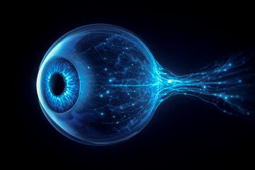 Futuristic Human Eye Visualization with Neural Data Flow