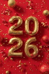 2026 happy new year celebration greeting card. 2026 banner. Happy new year poster