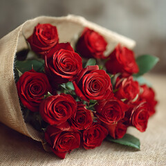 Bouquet of red roses