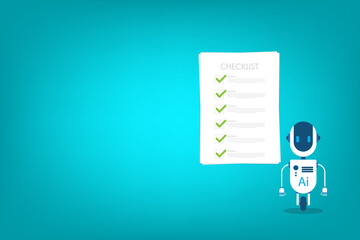 AI chatbot with online checklist for to-do list assistants task planning concept