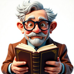 The Distinguished Scholar: 3D Animated Wise Professor