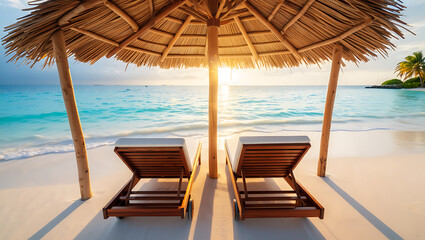 Obraz premium Tropical Vacation Inspiration – Exotic Beach and Paradise Island Concept