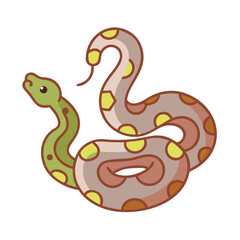 Obraz premium cartoon snake illustration