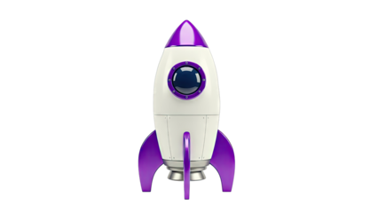 Rocket Ship Isolated on White Background