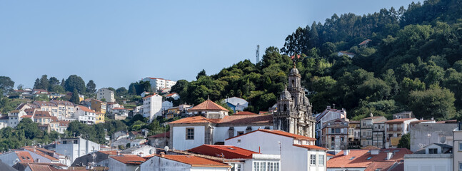 Panoramic view of a picturesque hillside town