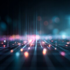 Captivating Abstract Light Patterns in a Futuristic Digital Landscape