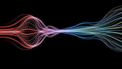 Abstract flowing lines creating a vibrant and dynamic visual representation of data.