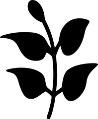 Meadow Wild Plants Silhouette for Floral Nature Design